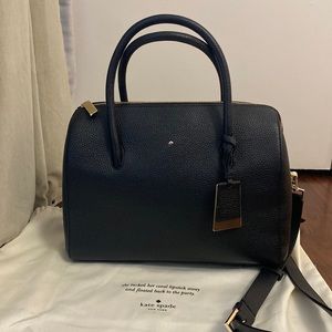NWOT Kate Spade New York Madison Ave Knollwood Drive Mega Lane Satchel in black